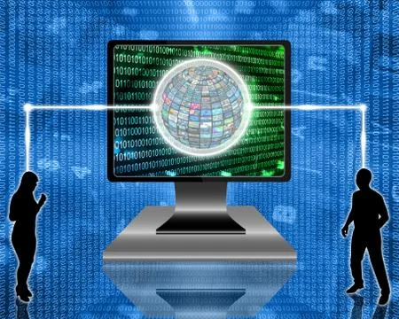 Information exchange Illustrazione stock