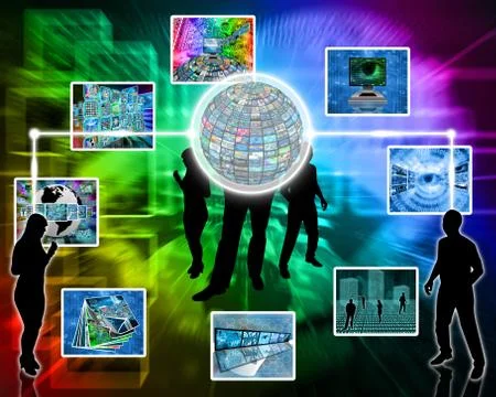 Information exchange Illustrazione stock