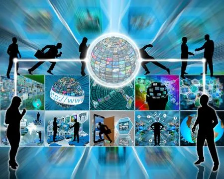 Information exchange 스톡 일러스트