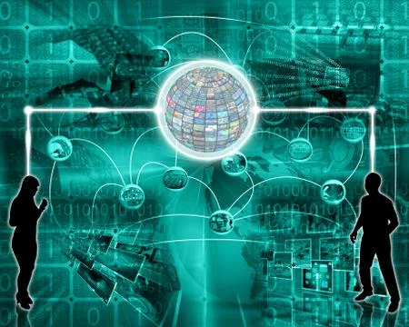 Information exchange Illustrazione stock