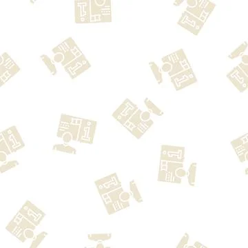 Information expert glyph seamless pattern Stock Illustration
