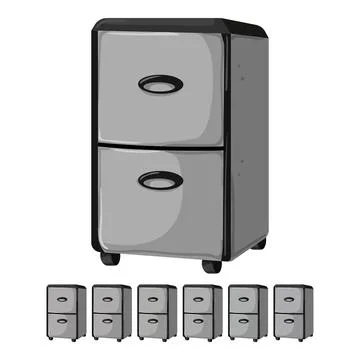 Information file cabinet cartoon vector graphic Stock-Illustration