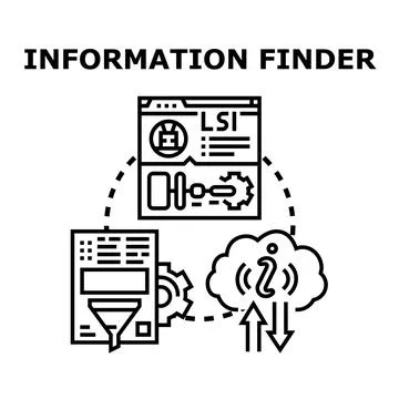 Information finder concept for data searching and processing イラスト素材