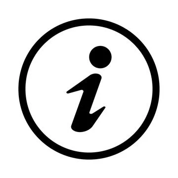 Information Flat Circular Symbol Black Icon Vector Stock Illustration