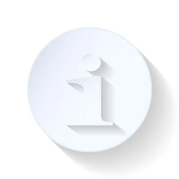 Information flat icon Stock Illustration