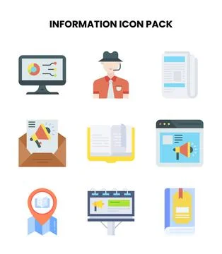Information Flat UI Icons Pack イラスト素材