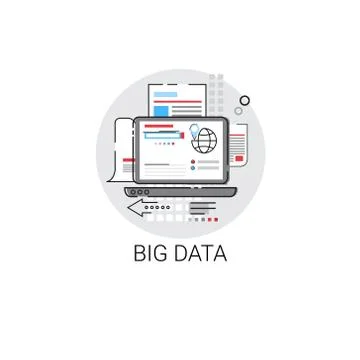 Information Flow Global Data Icon Stock Illustration