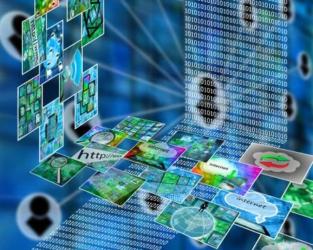 Information flow Stock Illustration