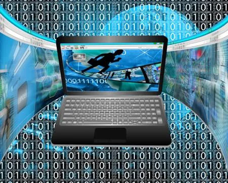 Information flows Stock Illustration