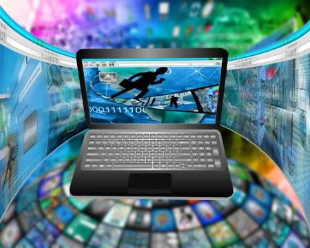 Information flows Stock Illustration