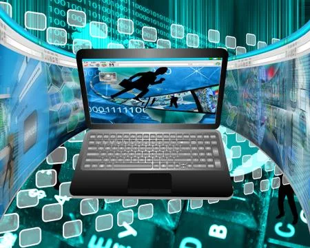 Information flows Stock Illustration