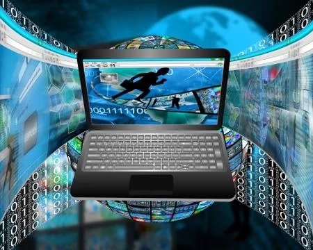 Information flows Stock Illustration