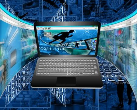 Information flows Stock Illustration