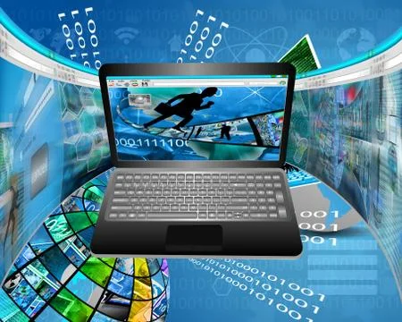 Information flows Stock Illustration