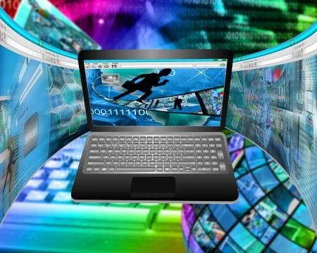 Information flows Stock Illustration