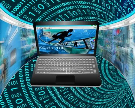 Information flows Stock Illustration