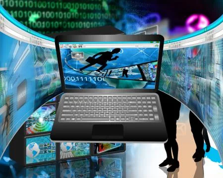 Information flows Stock Illustration