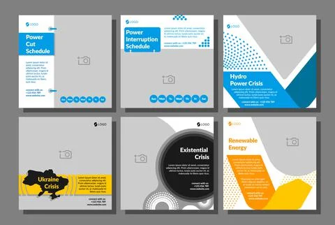 Information flyer template set, illustration Stock Illustration