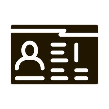 Information folder about person icon Vector Glyph Illustration Stock Illustration
