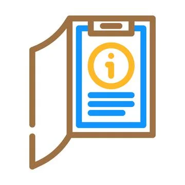 Information folder color icon vector illustration Stock Illustration