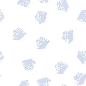 Information folder glyph seamless pattern 스톡 일러스트
