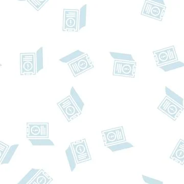 Information folder glyph vector seamless pattern Stock Illustration