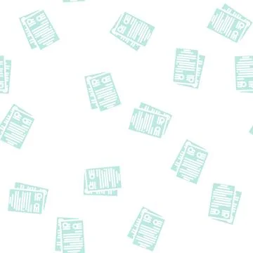 Information folder glyph vector seamless pattern Stock Illustration