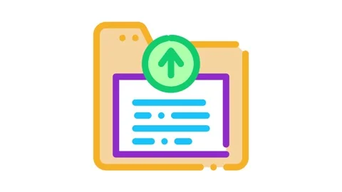 Information folder Icon Animation Stock Footage 145282328