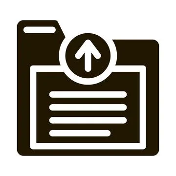 Information folder icon Vector Glyph Illustration Stock Illustration