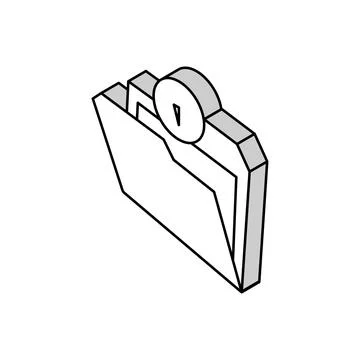 Information folder isometric icon vector illustration Illustrazione stock