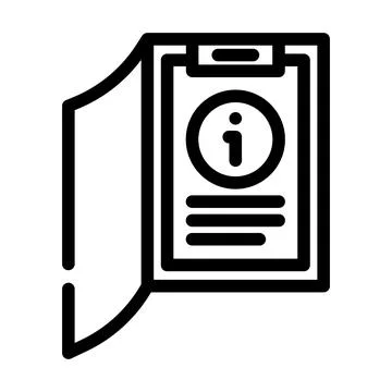Information folder line icon vector illustration Stockillustratie