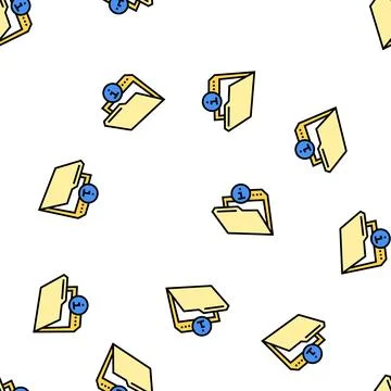 Information folder vector seamless pattern 库存插图