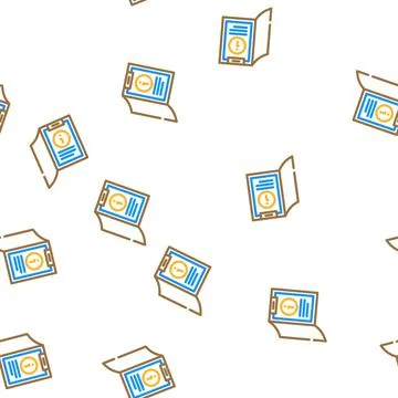 Information folder vector seamless pattern Stock Illustration