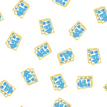 Information folder vector seamless pattern Illustrazione stock