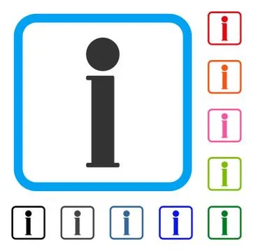 Information Framed Icon Stock Illustration