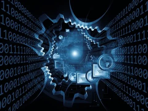 Information gears Stock Illustration