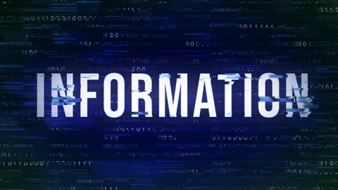 Information - Glitch Animated Buzzword Rendered in 4K Video stock 90275683