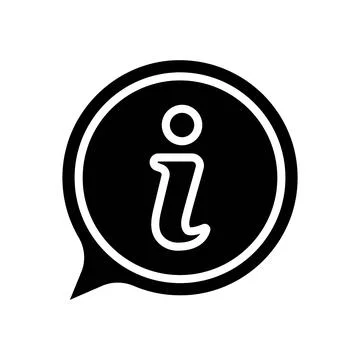 Information glyph icon vector illustration Illustrazione stock