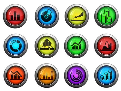 Information graphic icons set Illustration