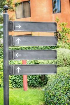 Information Guide, Arrow pole Stock Photos