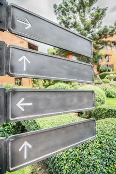 Information Guide, Arrow pole Stock Photos