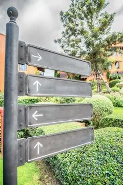 Information Guide, Arrow pole Stock Photos
