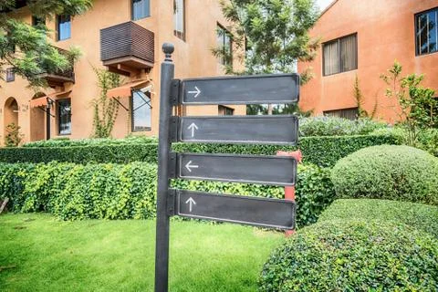 Information Guide, Arrow pole Stock Photos
