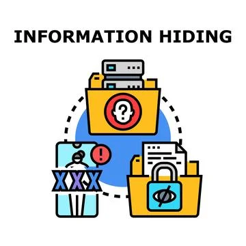 Information hiding protecting confidential data and personal privacy Stock Illustration