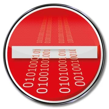 Information highway in only one direction and network Stock Illustration