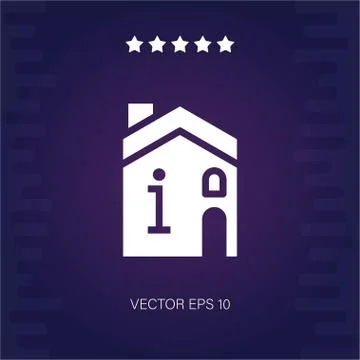 Information hostel vector icon Stock Illustration