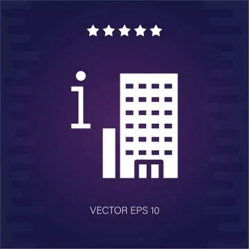 Information hotel vector icon Stock Illustration