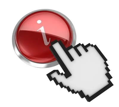 Information icon and hand cursor Stock-Illustration