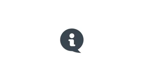 Information icon animation for video motion graphics Stock Footage 203947854