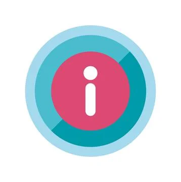 Information icon blue pink circle flat design Stock Illustration